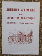 Plaquette Journée Du Timbre 1982 Exposition Philatélique Montaigu - Autres & Non Classés