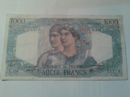 1000 FRANCS MINERVE ET HERCULE  "23-8-1945 M". - 1 000 F 1945-1950 ''Minerve Et Hercule''