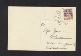 Denmark PC 1937 Overprint - Storia Postale