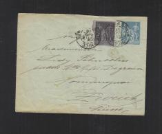 Envelope 1896 Nice A Zurich - Standard Covers & Stamped On Demand (before 1995)