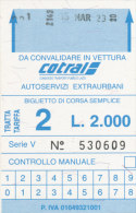 TICKET BIGLETTO BUS COMPANIA TRANSPORTI LAZIALI SPA-ITALY - Europa