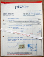 Ets J. Trachet, Rue Léon Cuissez, Bruxelles 1957 - 1950 - ...