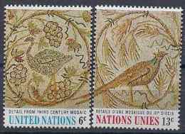 1969 NATIONS UNIES 195-96**  Mosaîque En Tunisie - Nuovi