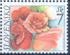 SK 2003-479 FLOWERS ROSE, SLOVAKIA, 1 X1v, MNH - Unused Stamps