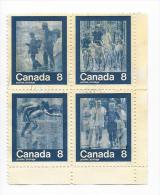 8 TPE - CANADA -  Bloc De 4 Timbres Différents  - J.O. De Montréal 1976 (natation, Marche, Cyclisme ) - Blocchi & Foglietti