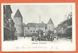 FEL609, Yverdon, Château, Animée, Précurseur, Circulée 1904 - Yverdon-les-Bains 