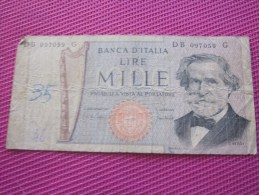 1976 Note Bank  Banca Billet De Banque Bank De Italie Banca D'Italia  1000 Lires - 1000 Liras