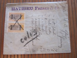 Lettre Mathieu Frère Cie Aff Composé Timbres Soudan Français Pr St-Germain Fort Lamy  Gribouillage Enveloppe Recto Verso - Storia Postale