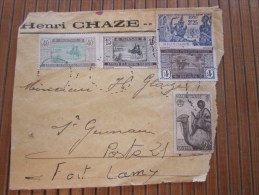 Devant De Lettre H. Chaze Affr Composé Timbre De Mauritanie Ex Colonie Française Pour Saint-Germain à Fort-Lamy - Briefe U. Dokumente