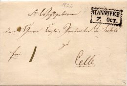 ALLEMAGNE LETTRE DE HANNOVER 1822 - Préphilatélie