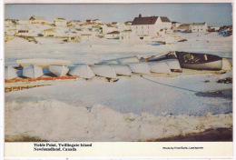 TICKLE POINT (Terre Neuve). Belle Vue Sur Le Village Et Sur Le Temple Maçonnique. Carte Obl.  Gander En 1987 - Covers & Documents