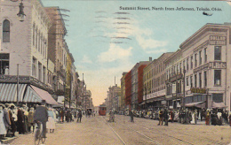 Summit Street North From Jefferson Toledo Ohio 1914 - Toledo