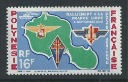 Polynésie PA N° 8  X 24ème Anniversaire Du Ralliement à La France Libre,  Trace De Charnière Sinon TB - Unused Stamps