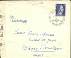 25 Pf Op Brief Duitsland Naar Blegny-Trembleur Met "EUPEN Heimkehr Ins Grossdeutsche Vaterland 18 Mai 1940". - WW II (Covers & Documents)