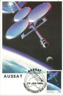 Australie. Satellite AUSSAT En Orbite, Une Belle Carte-maximum D'Australie 1986 - Ozeanien