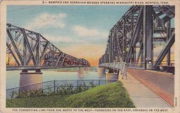 Tennessee Memphis Memphis And Harraham Bridges Spanning Mississippi River - Memphis