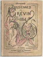 Almanach Des Parisiennes Par Grévin 1884, Calendrier,publicités,dessins Humoristiques, 50 Pages, DIM: 21cm X 14.5c - Magazines - Before 1900