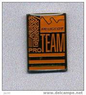 Pin´s  Rallye, Automobiles  PEUGEOT  Pro  TEAM  Fond  Marron - Rally