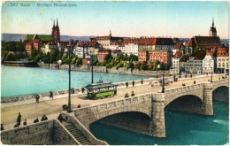 Basel - Mittlere Rheinbrücke - & Tram - Other & Unclassified