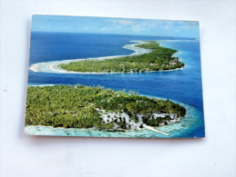 Carte Postale Ancienne : RANGIROA Passe Et Village De Tiputa - Polynésie Française