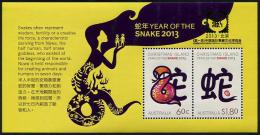 Australia 2013 (Christmas Islands) - Année Du Serpent Surchargé - BF Neufs // Mnh - Ungebraucht