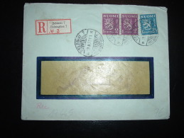 LR TP 21/2 + TP 2 X2 OBL. 29 II 32 11 HELSINKI 7 - Storia Postale