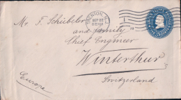 Entier Postal USA, Trenton N.J. - Winterthur CH (4661) - 1901-20