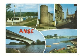 Cp, 69, Anse,et La Vallée De La Saône, Multi-Vues, Voyagée 1987 - Anse