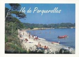 Cp, 83, L'Ile De Porquerolles, La Plage D'Argent, écrite - Porquerolles