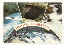 Cp, 84, Fontaine De Vaucluse, Multi-Vues, Voyagée 1976 - Autres & Non Classés