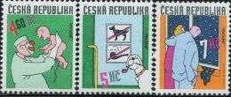 CZ1767 Czech Republic 1999 Doctors Cartoons 3v MNH - Ungebraucht