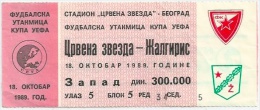 Sport Match Ticket UL000147 - Football (Soccer): Crvena Zvezda (Red Star) Belgrade Vs Zalgiris Vilnius: 1989-10-18 - Match Tickets