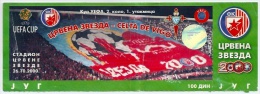 Sport Match Ticket UL000163 - Football (Soccer): Crvena Zvezda (Red Star) Belgrade Vs Celta De Vigo: 2000-10-26 - Match Tickets