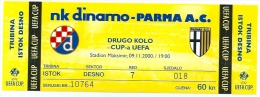 Sport Match Ticket UL000164 - Football (Soccer): Dinamo Vs Parma: 2000-11-09 - Tickets D'entrée