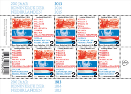 Nederland  2013  200 JAAR KONINKRIJK   VEL/SHEETLET  POSTFRIS/MNH - Unused Stamps