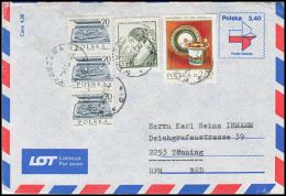 Poland 1979, Uprated Airmail Cover Warsava To Tonning - Aviones