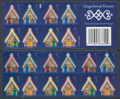 USA 2013 Scott 4817-4820, Gingerbread Forever Stamps. Booklet Of 20, WITHOUT DIE CUTS, MNH (**) - 1981-...