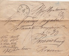 1908? LETTRE SLOVAQUIE NYITRA Pour KRAINBURG / 4254 - ...-1918 Prephilately