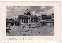 Delcampe - CP, VATICAN, Città Del Vaticano - Piazza S. Pietro E Basilica, Voyagé - Vatikanstadt