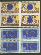 Turkey; 1964 15th Anniv. Of Council Of Europe, Complete Set (Block Of 4) - Unused Stamps