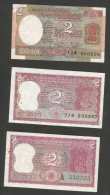 [NC] INDIA - 2 RUPEES - LOT OF 3 DIFFERENT BANKNOTES - India