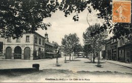 CPA 41 CONTRES UN COIN DE LA PLACE 1923 - Contres