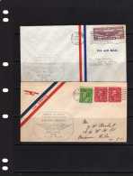 U.S.A: 1930 2 Belles Lettres 1er Vol Postal C.A.M N°9 Beloit Miami Et Beloit Rockford - 1c. 1918-1940 Brieven