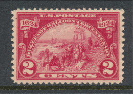 USA 1924 Scott 615. Huguenot-WallonTercentena Ry Issue, 2c Carmine Rose, MNH (**) - Unused Stamps