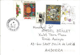 Belle Lettre D'Israël, Adressée En Andorre, Avec Timbre á Date Arrivée Andorre Au Recto. - Lettres & Documents