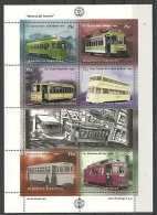 ARGENTINE. Histoire Des Tramways Argentins. Yv. 1971/76. Feuillet Neuf **  Cote 19,50  €uro - Tram