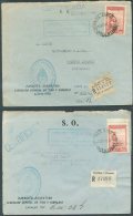 ARGENTINA 2 Official Registered Covers 1943/1944 VF - Brieven En Documenten