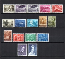 Liechtenstein   1959-64  .-   Y&T Nº     342 A/347 B - 347 D/349 B - Used Stamps