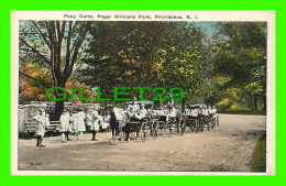 PROVIDENCE, RI - PONY CARTS, ROGER WILLIAMS PARK - ANIMATED  WITH CHILDRENS -  PUB. BY BERGER BROS - - Providence