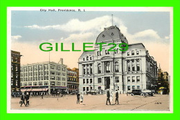 PROVIDENCE, RI - CITY HALL - ANIMATED WITH PEOPLES - PUB. BY BERGER BROS - - Providence